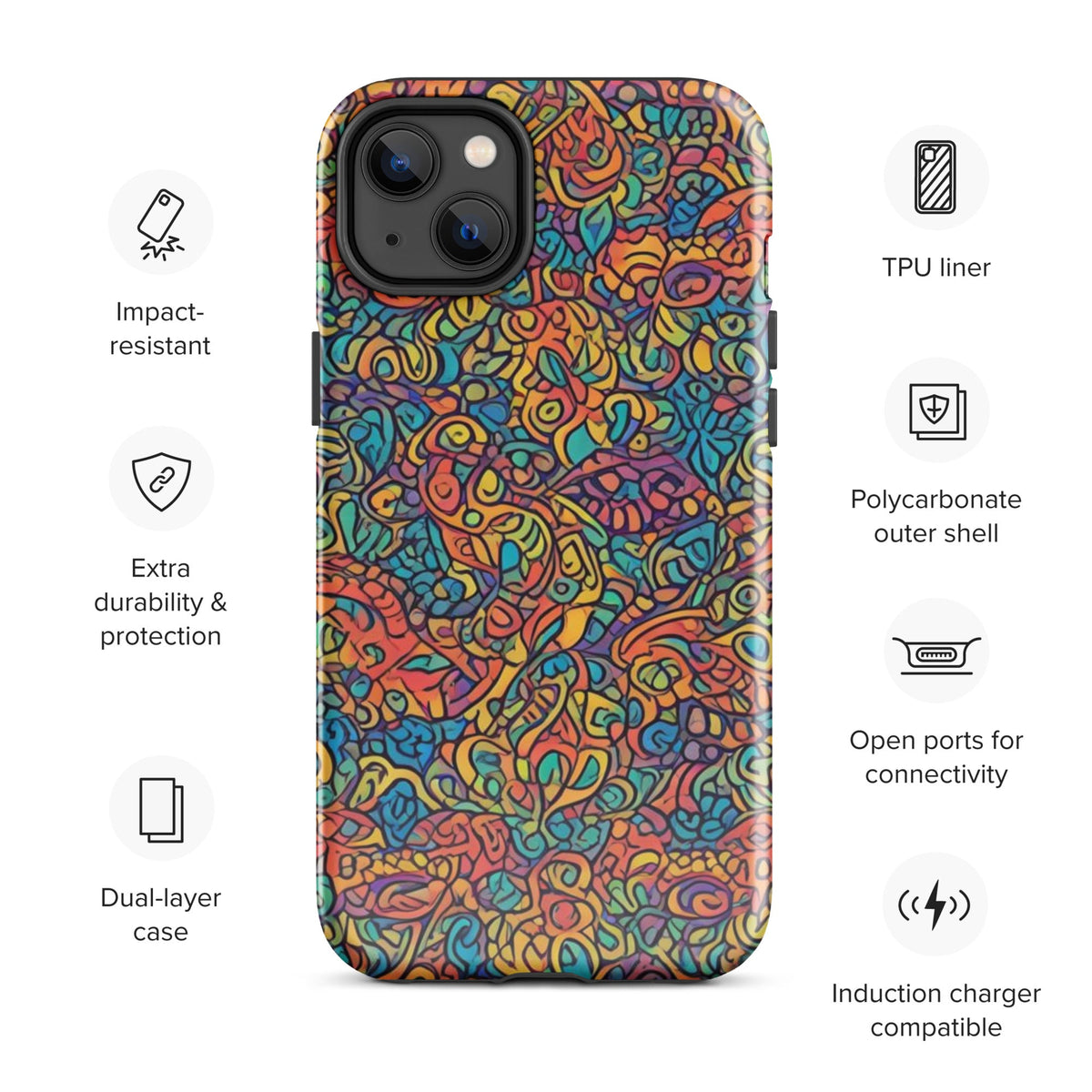 African Print Tough Case for iPhone® Funky African