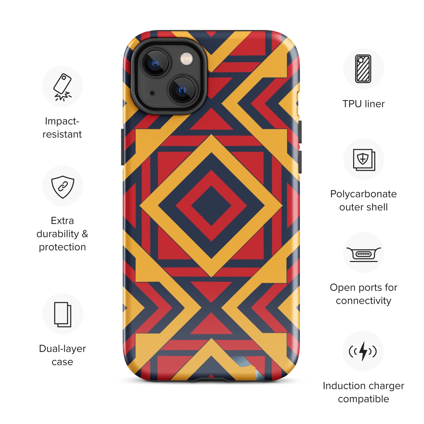 African Print Tough Case for iPhone®