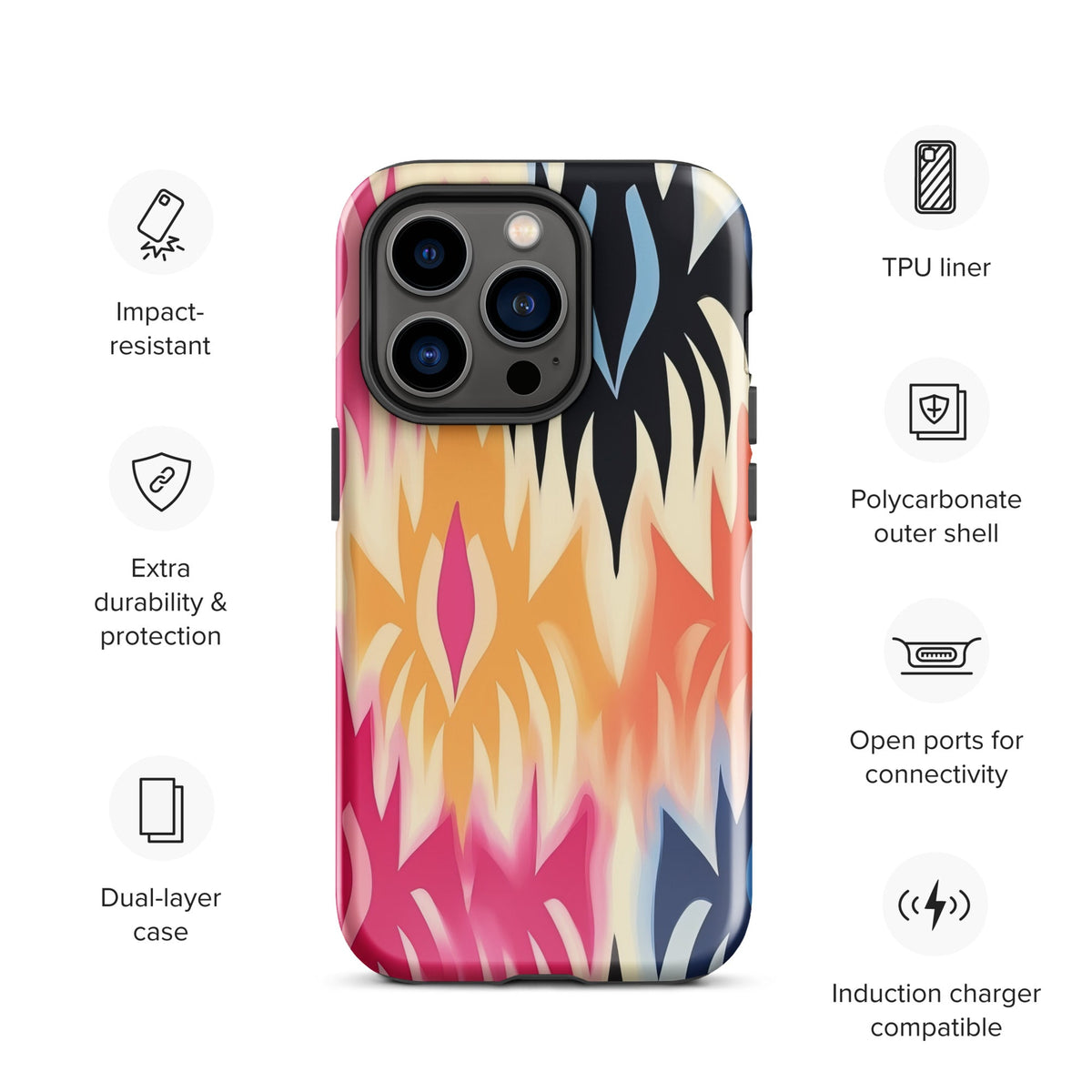 African Print Tough Case for iPhone® Funky African