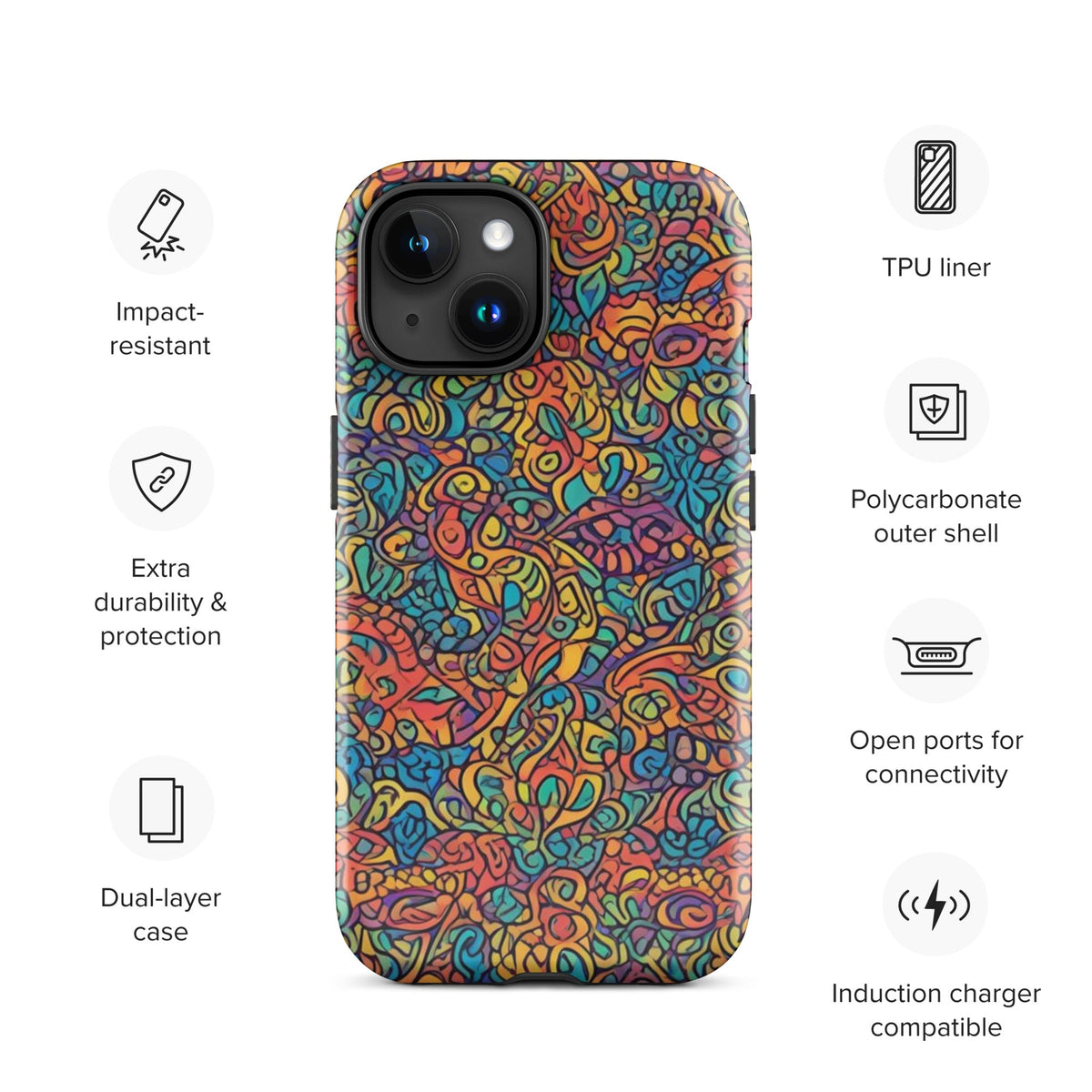 African Print Tough Case for iPhone® Funky African