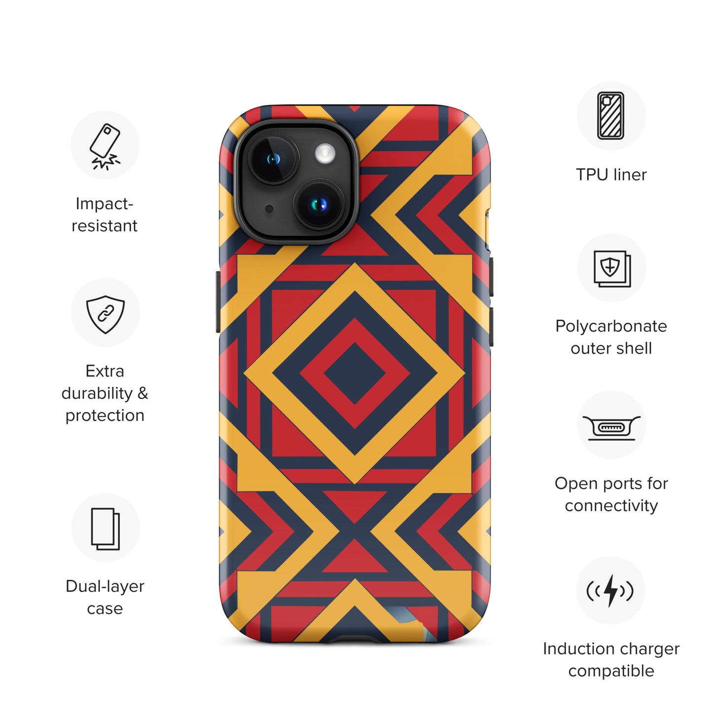 African Print Tough Case for iPhone®