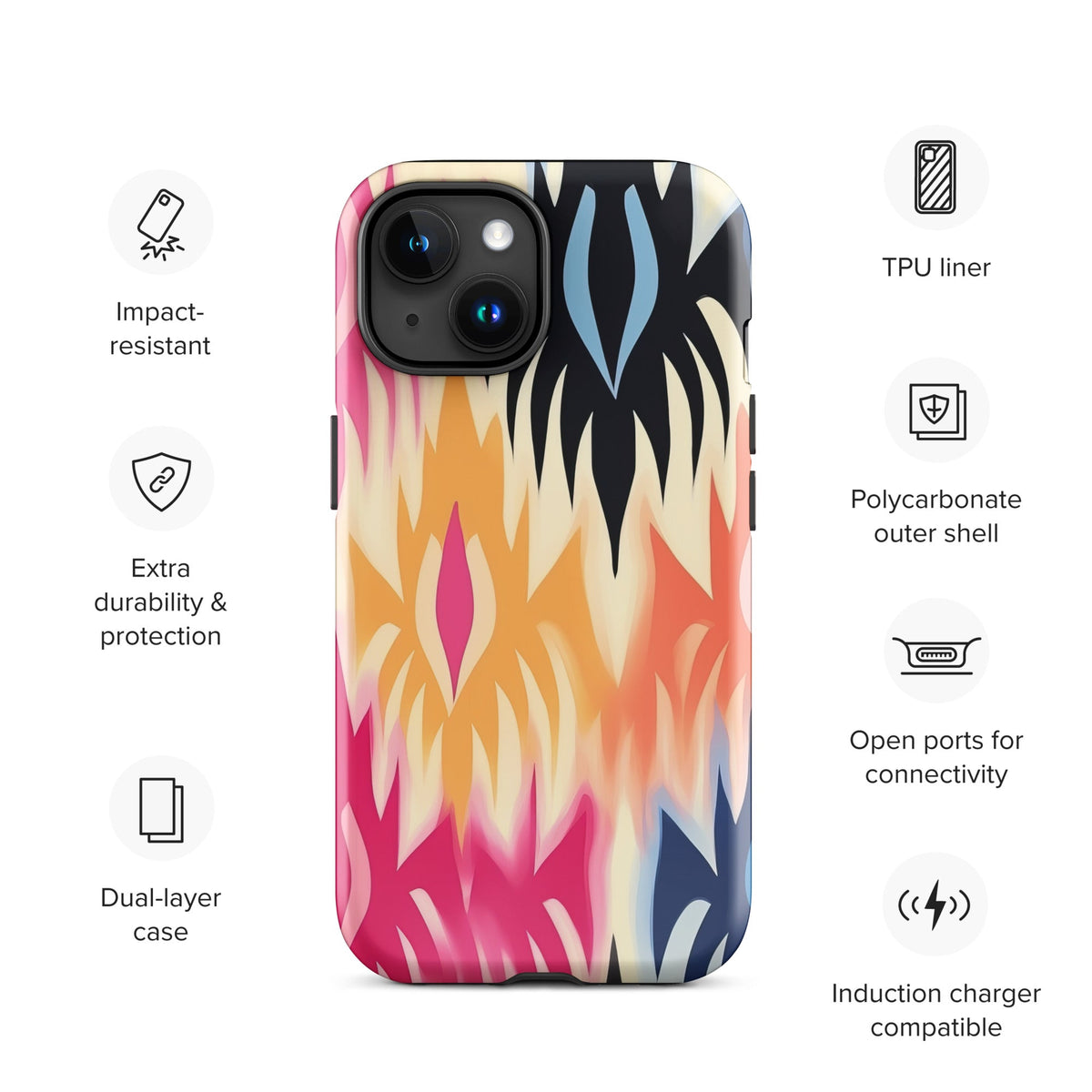 African Print Tough Case for iPhone® Funky African