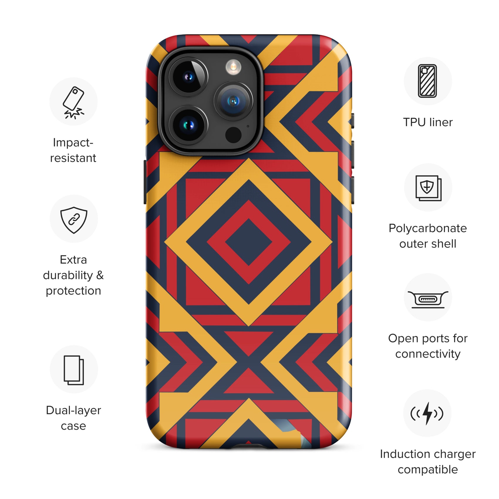African Print Tough Case for iPhone®