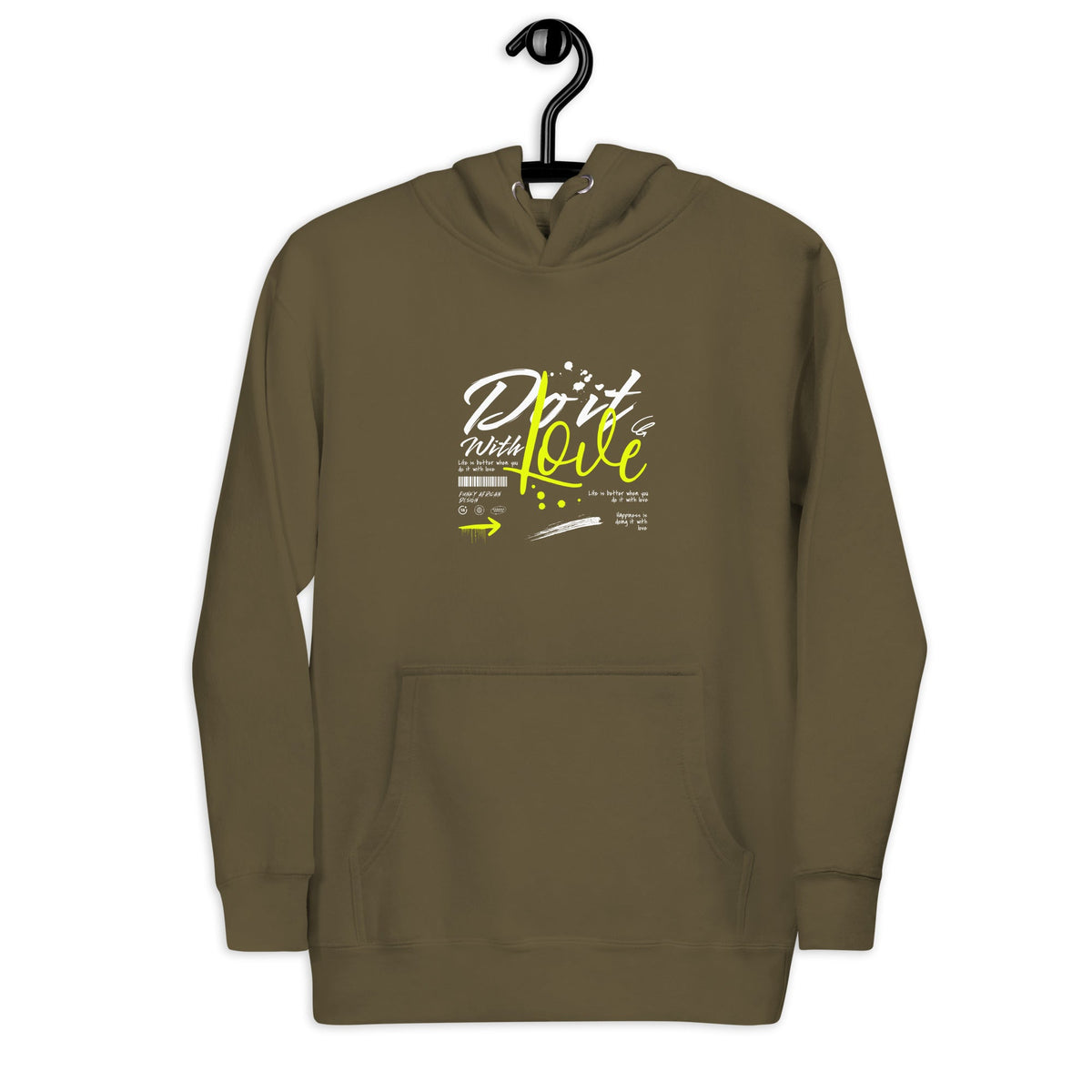 Go it with love unisex hoodie Funky African