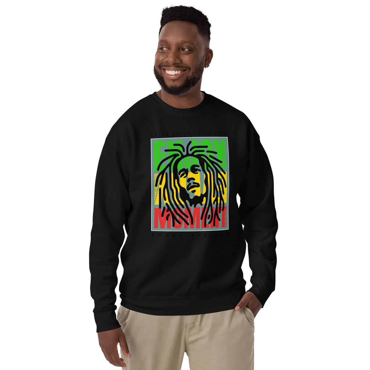 Enjoy every moment unisex premium sweatshirt Funky African