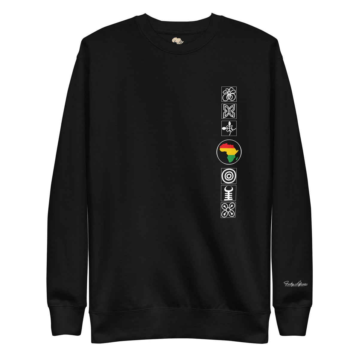 Adinkra Sided Unisex Premium Sweatshirt Funky African