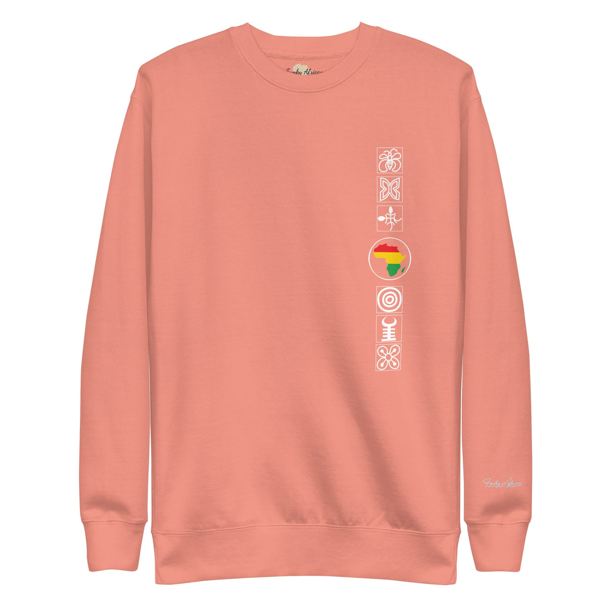 Adinkra Sided Unisex Premium Sweatshirt Funky African