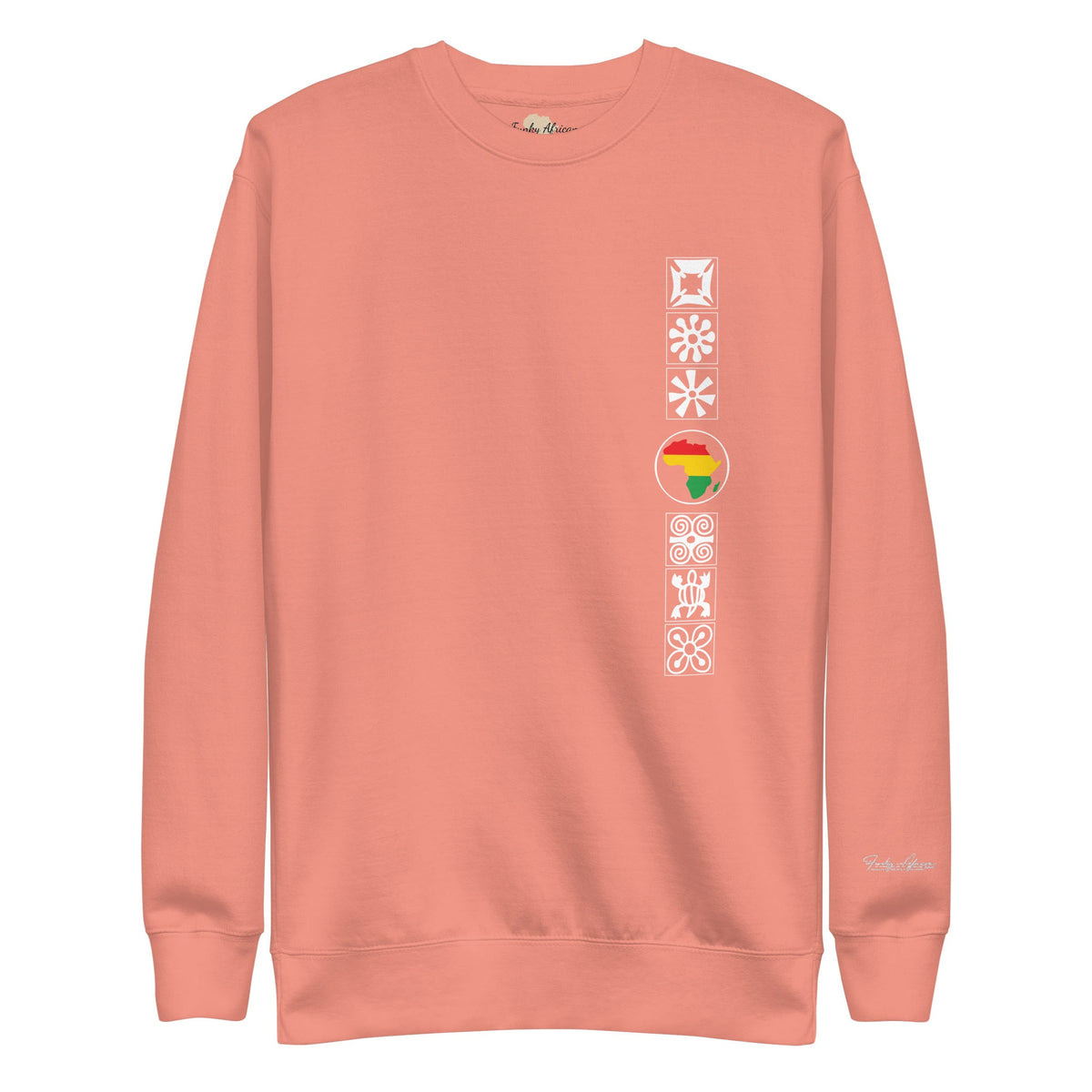 Adinkra Sided Unisex Premium Sweatshirt Funky African