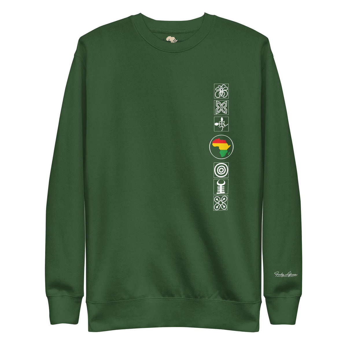 Adinkra Sided Unisex Premium Sweatshirt Funky African