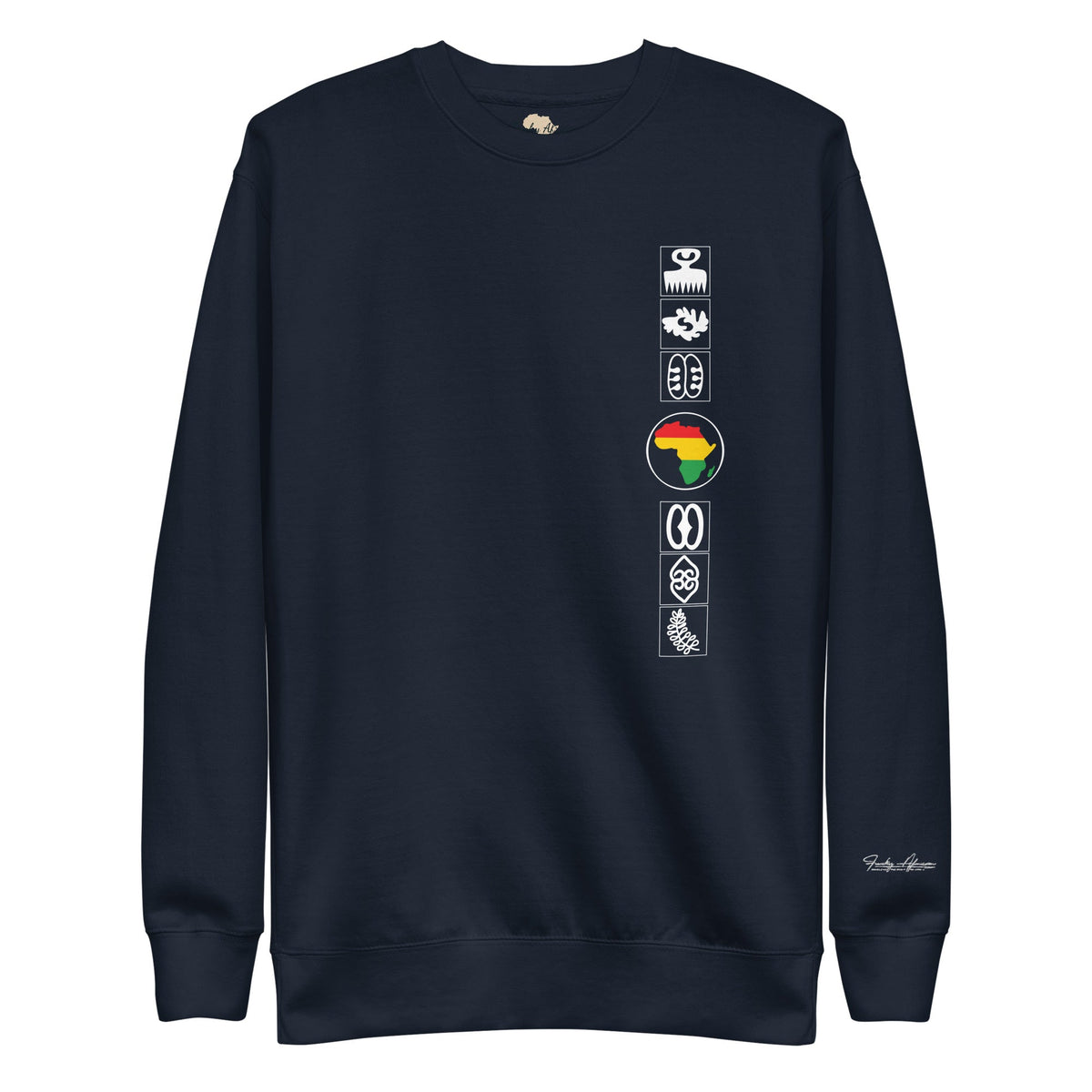 Adinkra Sided Unisex Premium Sweatshirt Funky African