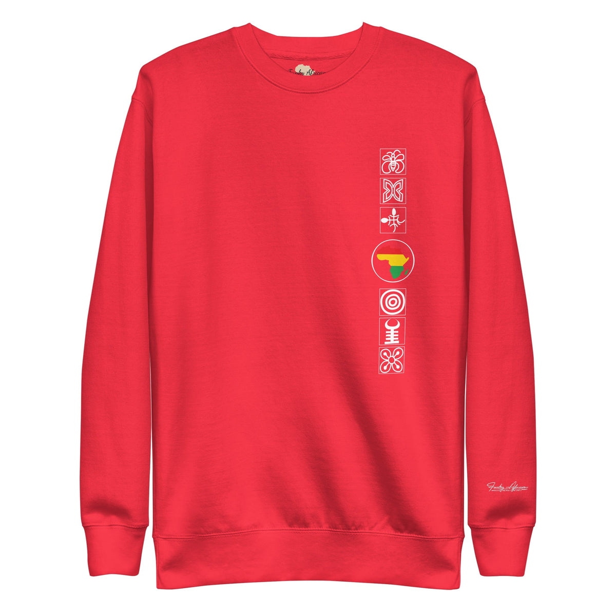 Adinkra Sided Unisex Premium Sweatshirt Funky African