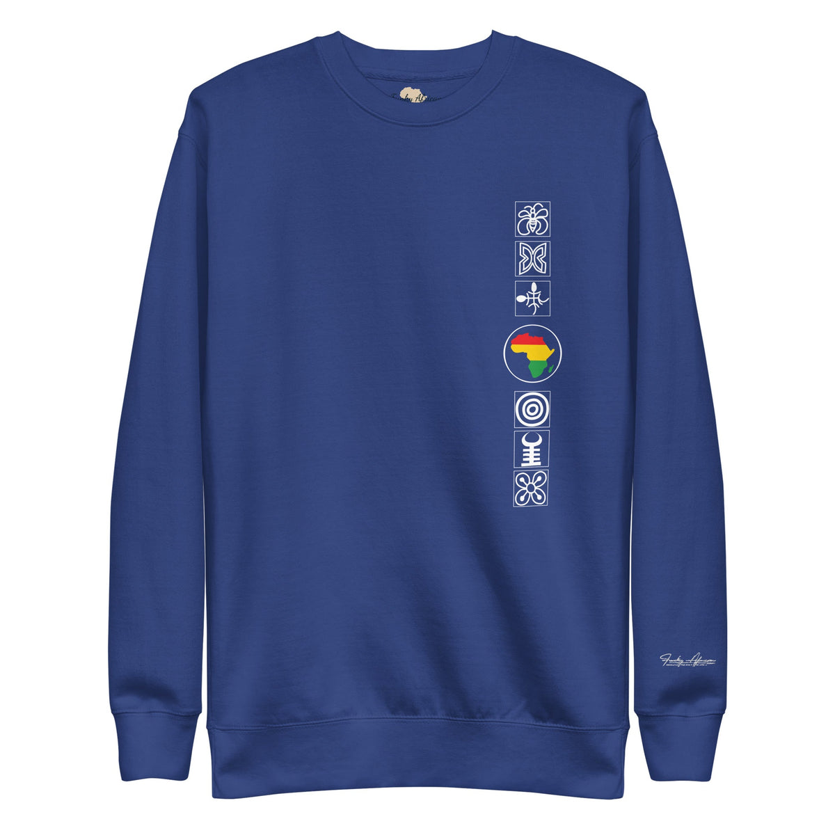 Adinkra Sided Unisex Premium Sweatshirt Funky African