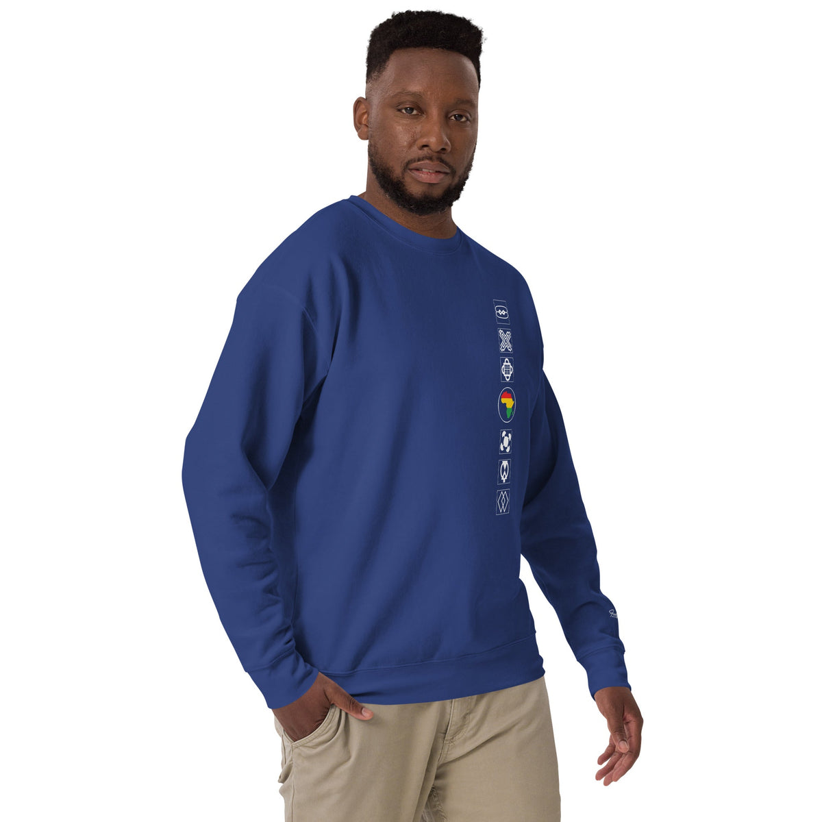 Adinkra Sided Unisex Premium Sweatshirt Funky African