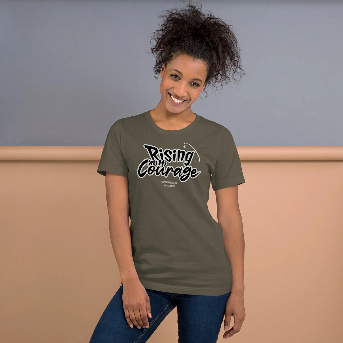 Rising with courage unisex t-shirt Funky African