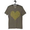 Typography heart with positive words unisex tee Funky African