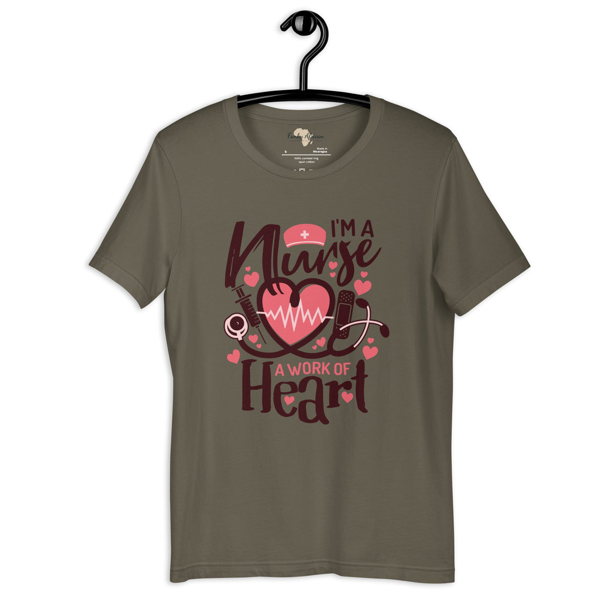 I am a nurse unisex tee Funky African