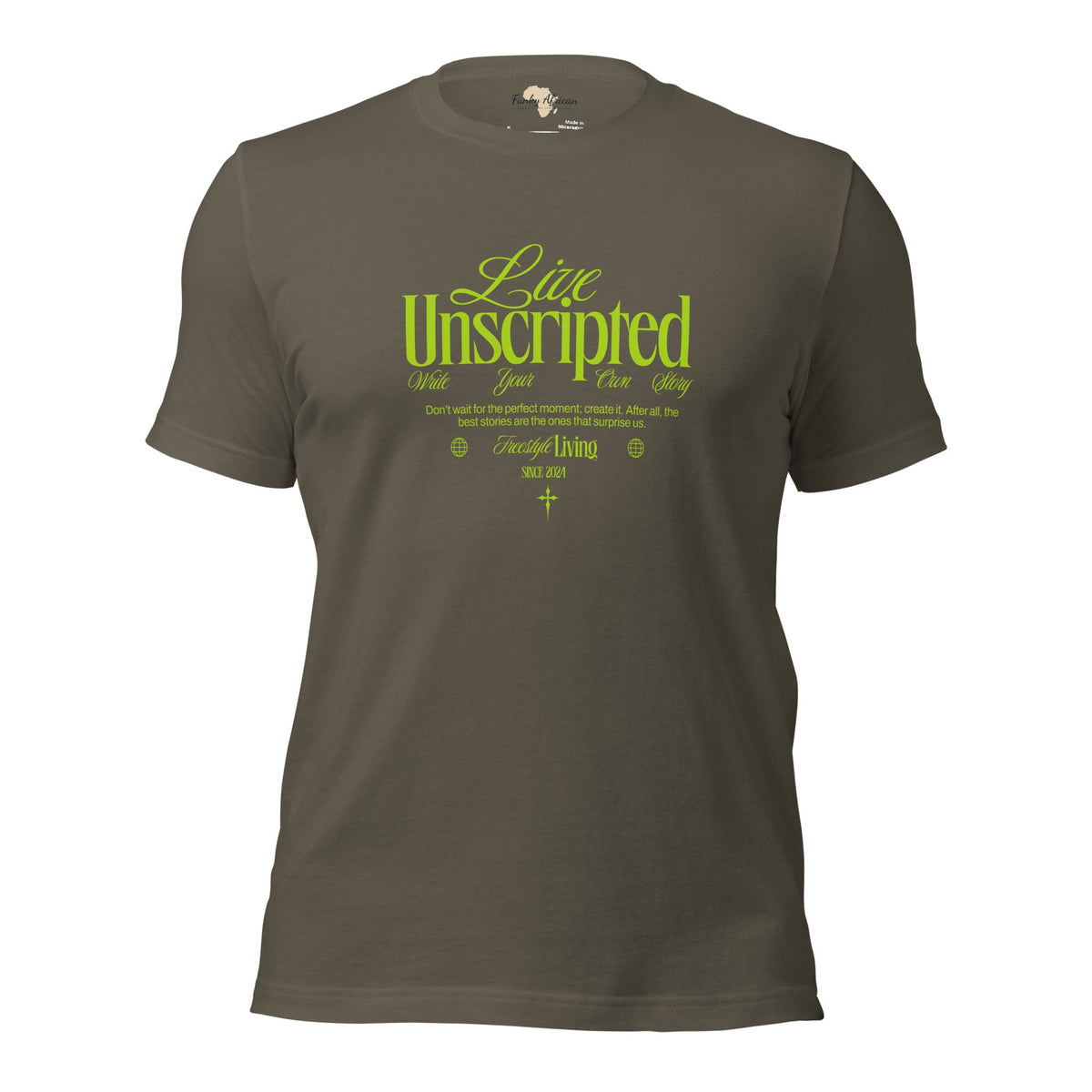 Live Unscripted Unisex t-shirt Funky African