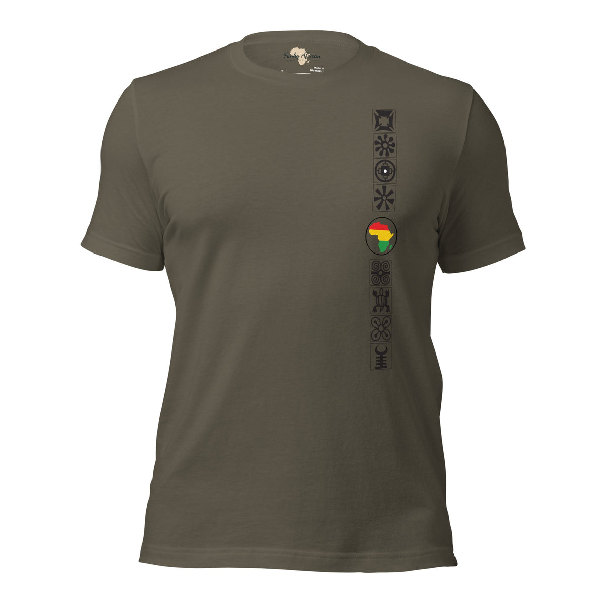 Adinkra Sided Unisex t-shirt Funky African