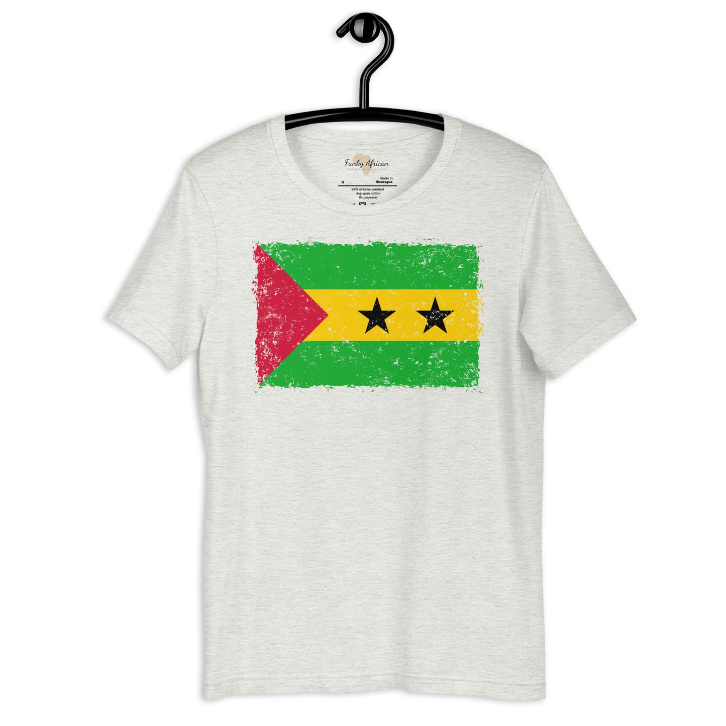 São Tomé and Príncipe grunge unisex tee