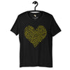 Typography heart with positive words unisex tee Funky African