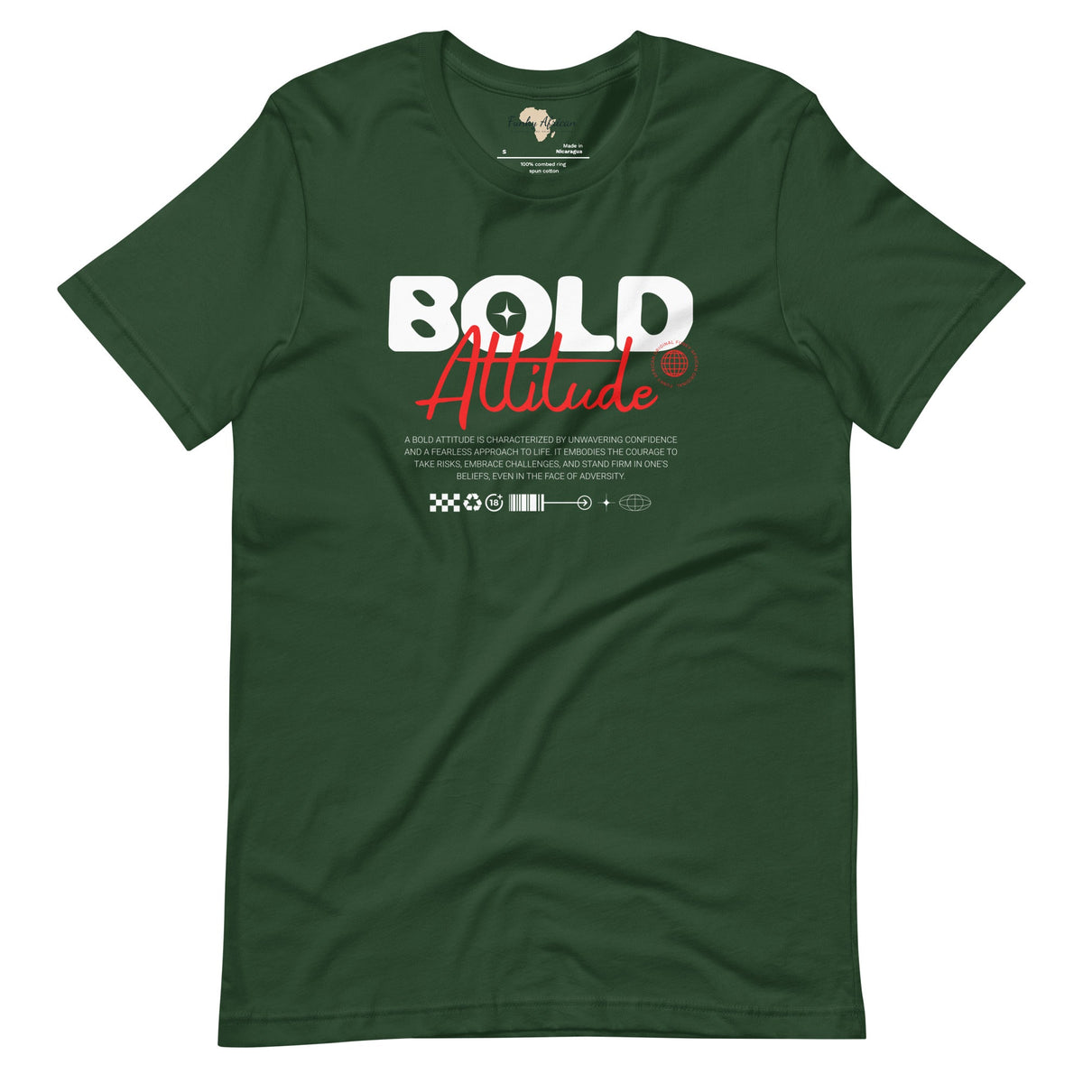 Bold Attitude unisex tee Funky African