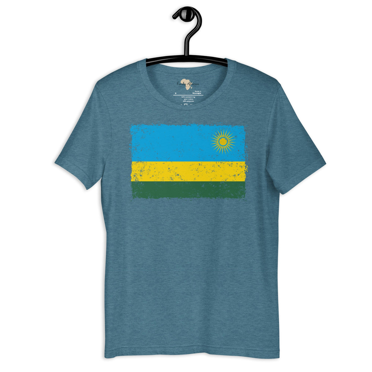 Rwanda grunge unisex tee Funky African
