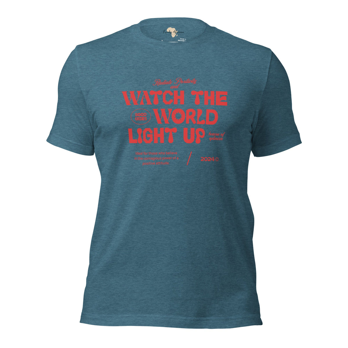 Watch the World Light Up Unisex t-shirt Funky African