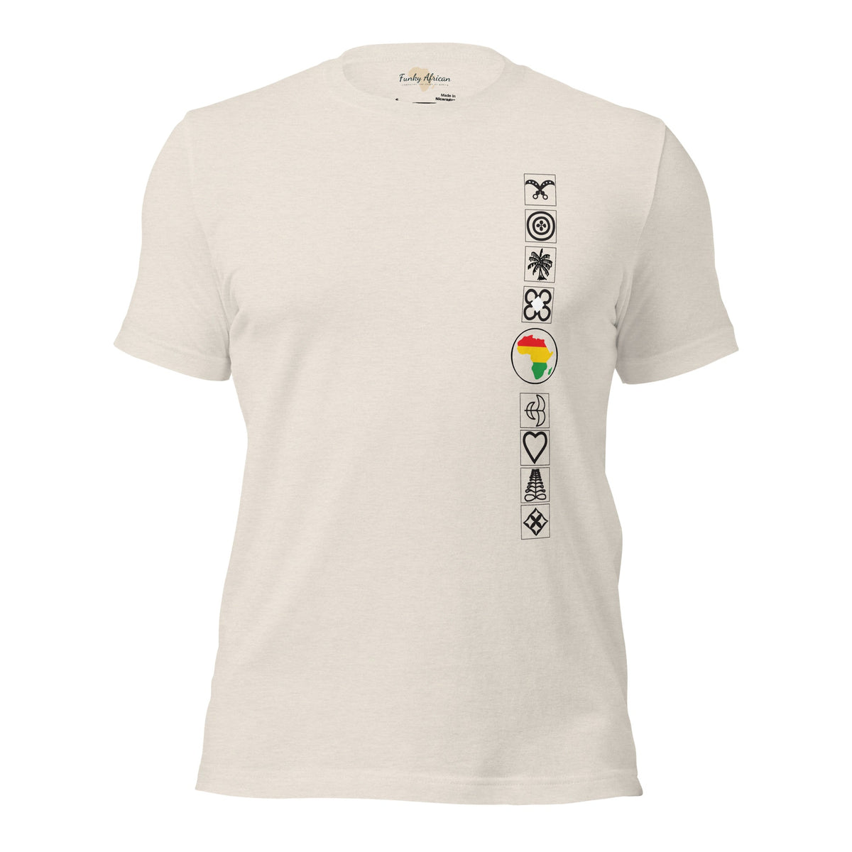Adinkra Side Unisex t-shirt Funky African