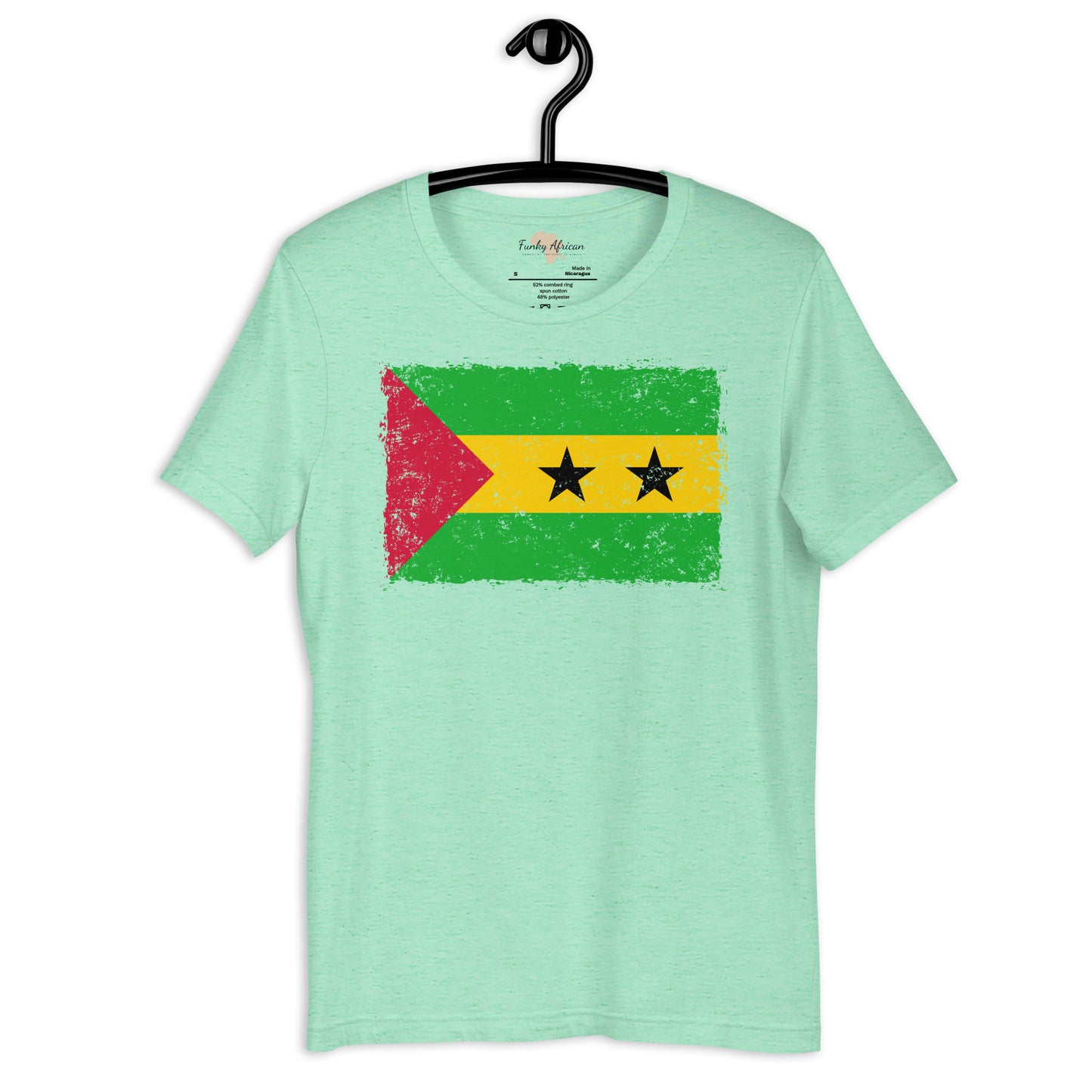 São Tomé and Príncipe grunge unisex tee