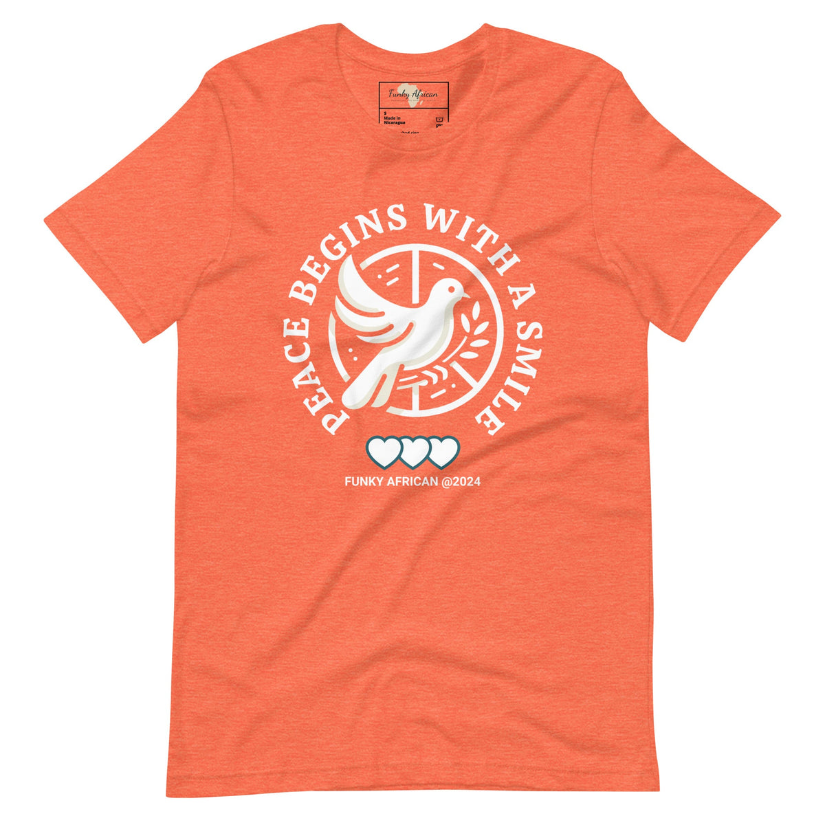 Peace begins with a smile unisex tee Funky African
