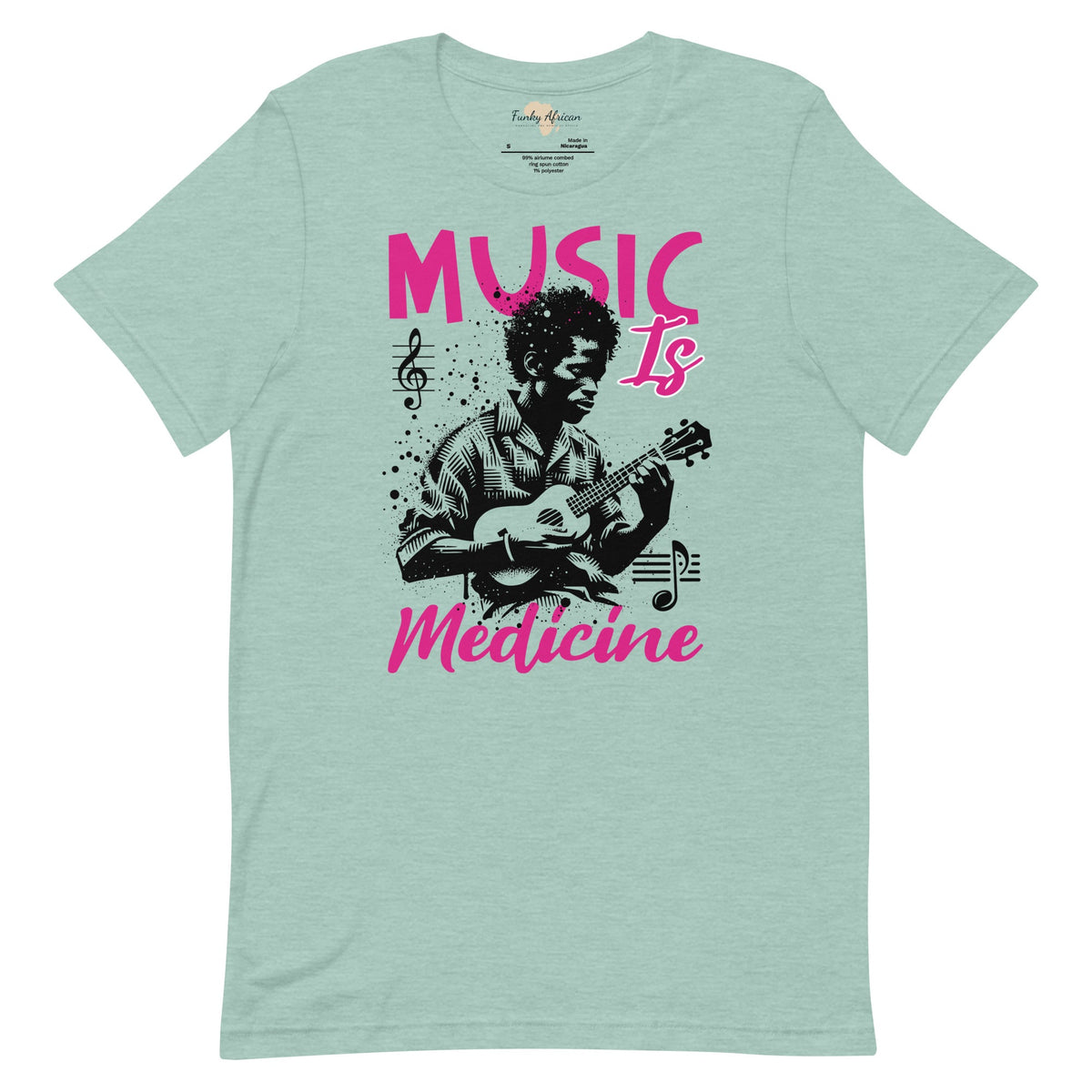 Music is medicine unisex t-shirt Funky African