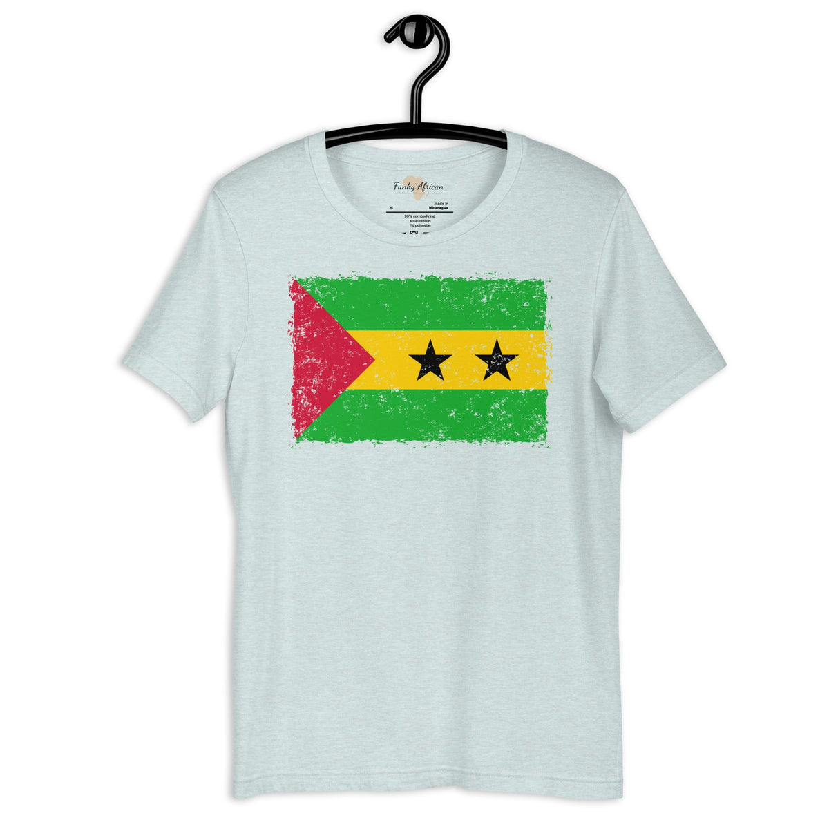 São Tomé and Príncipe grunge unisex tee Funky African