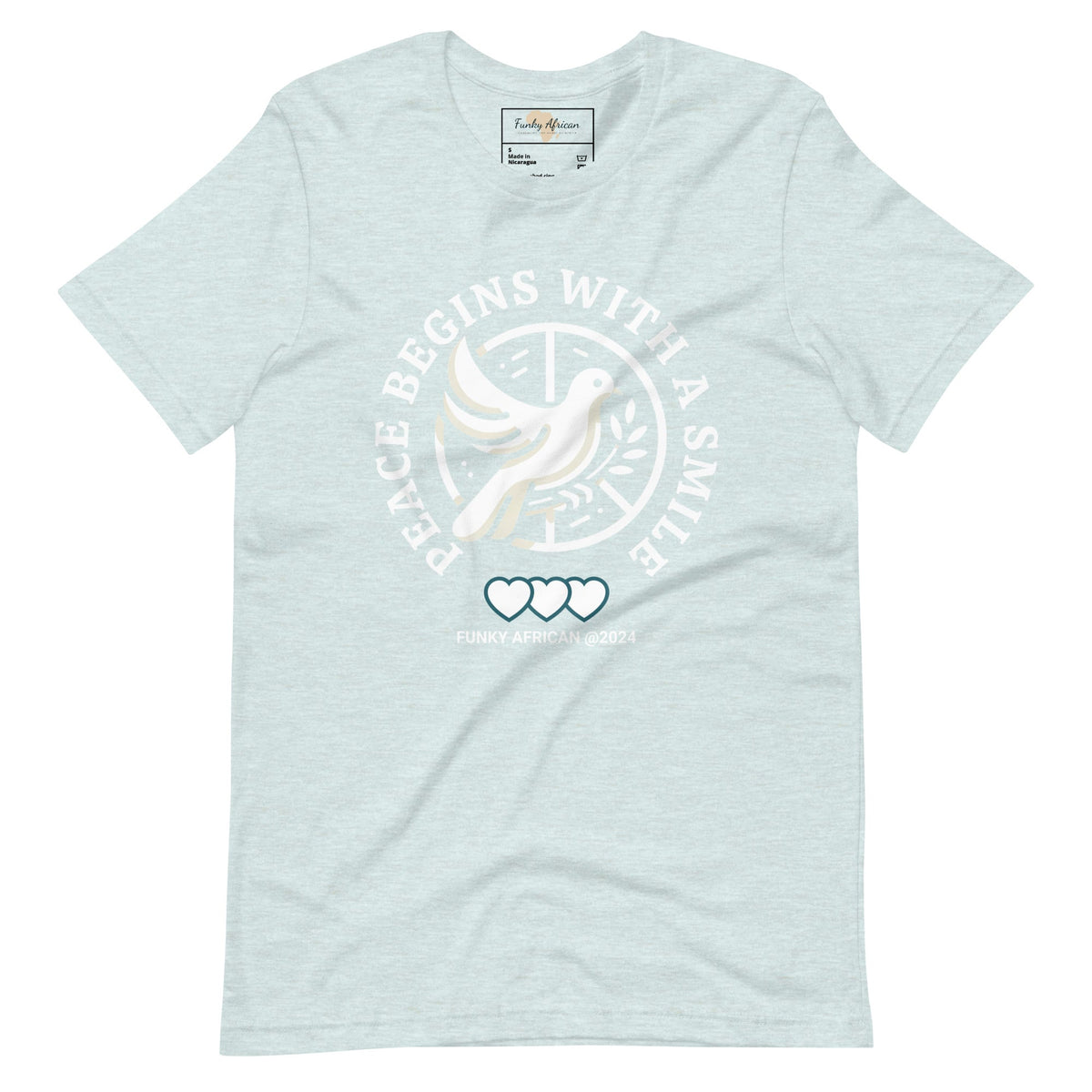 Peace begins with a smile unisex tee Funky African