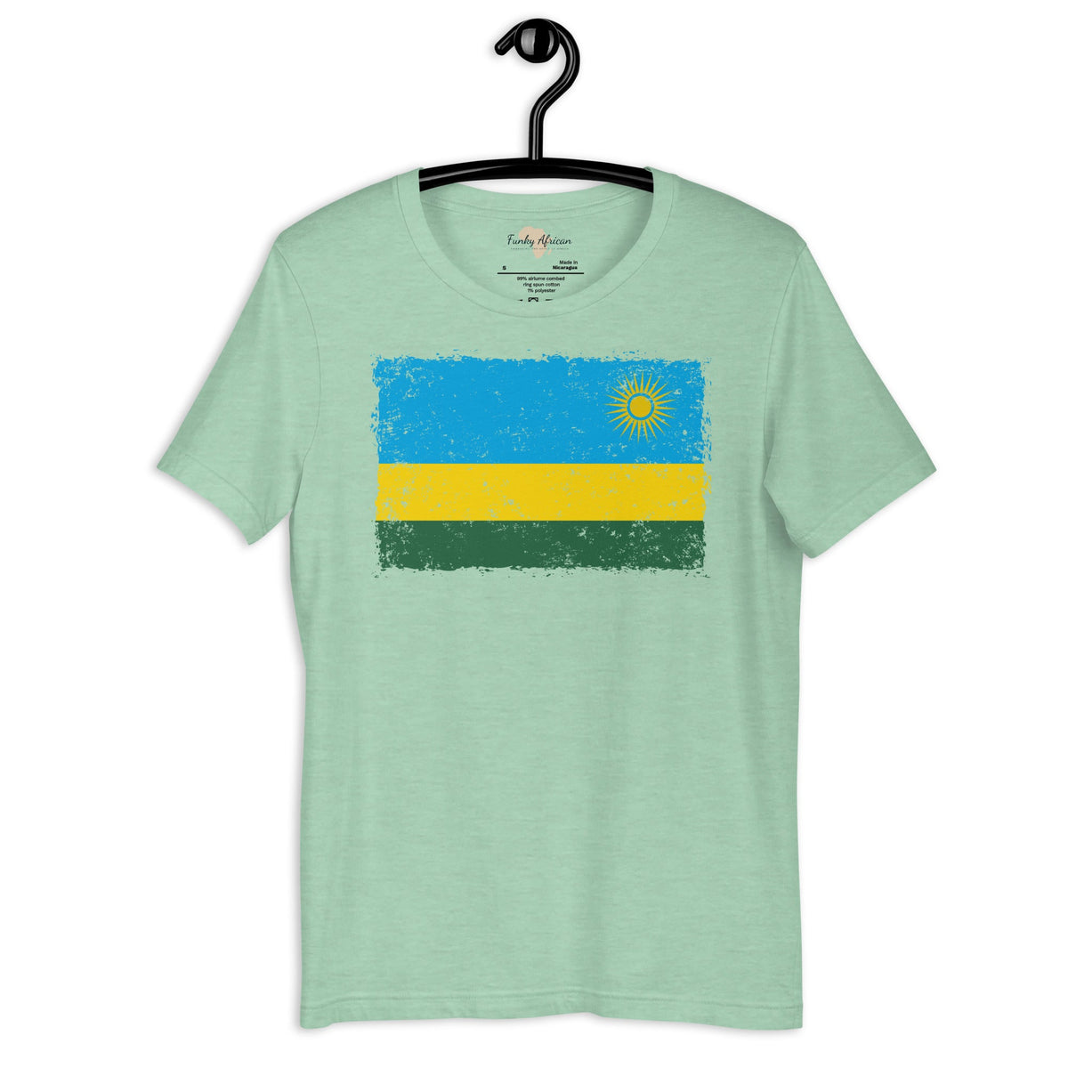 Rwanda grunge unisex tee Funky African