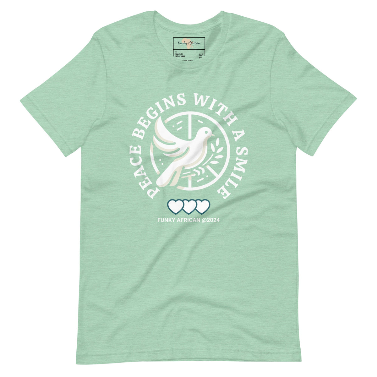 Peace begins with a smile unisex tee Funky African