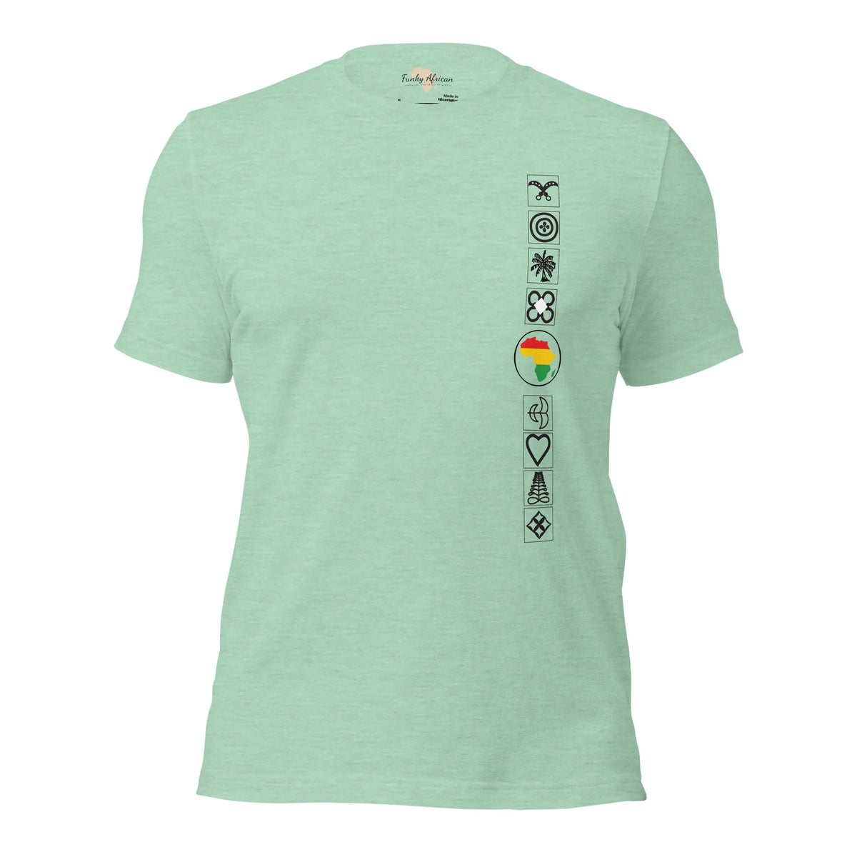 Adinkra Side Unisex t-shirt Funky African