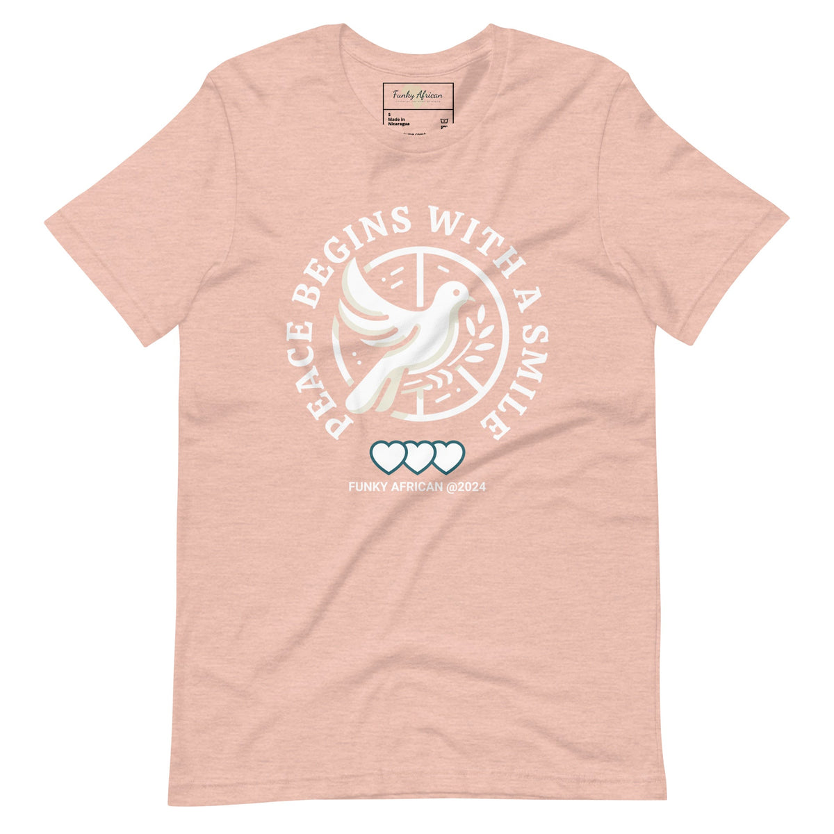 Peace begins with a smile unisex tee Funky African
