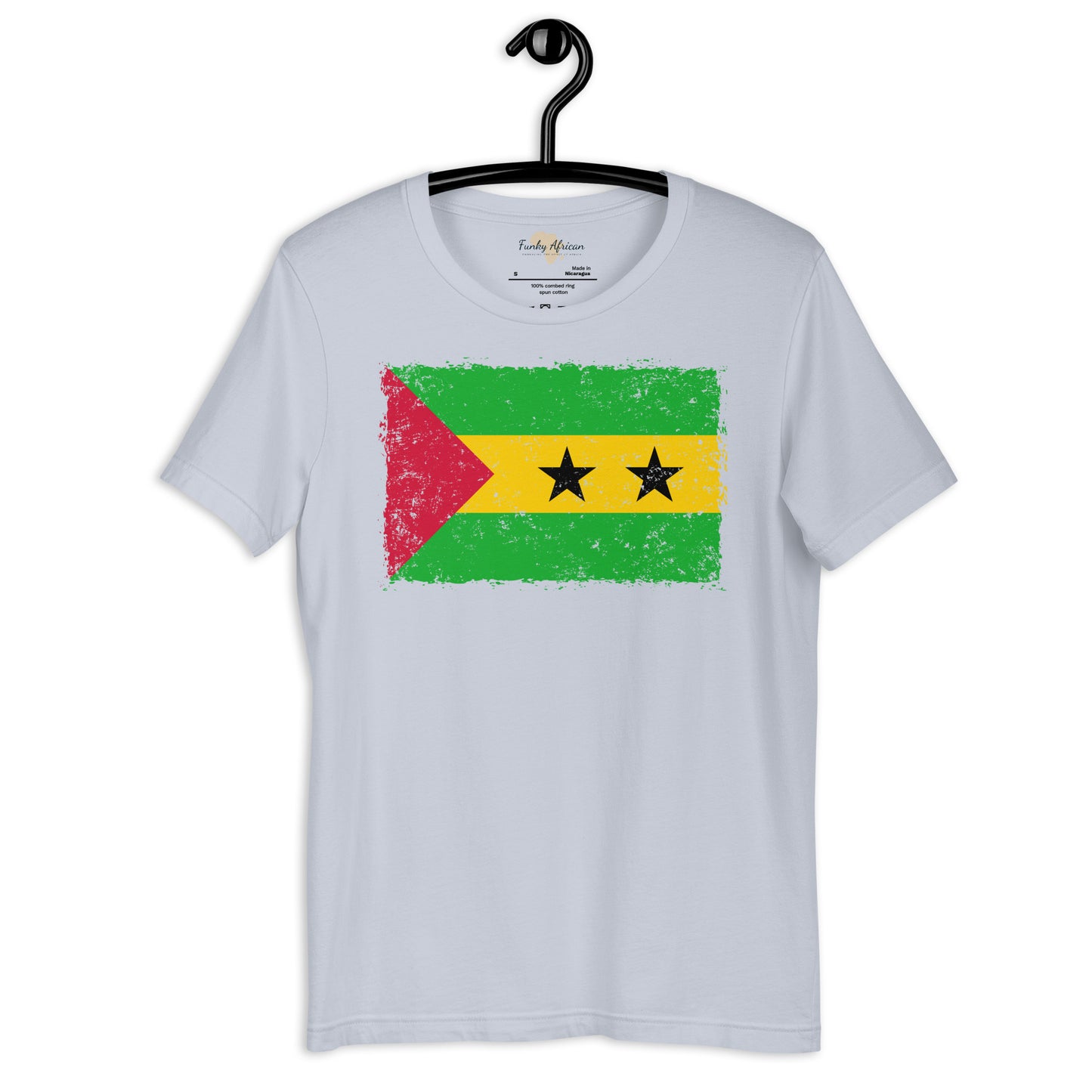 São Tomé and Príncipe grunge unisex tee