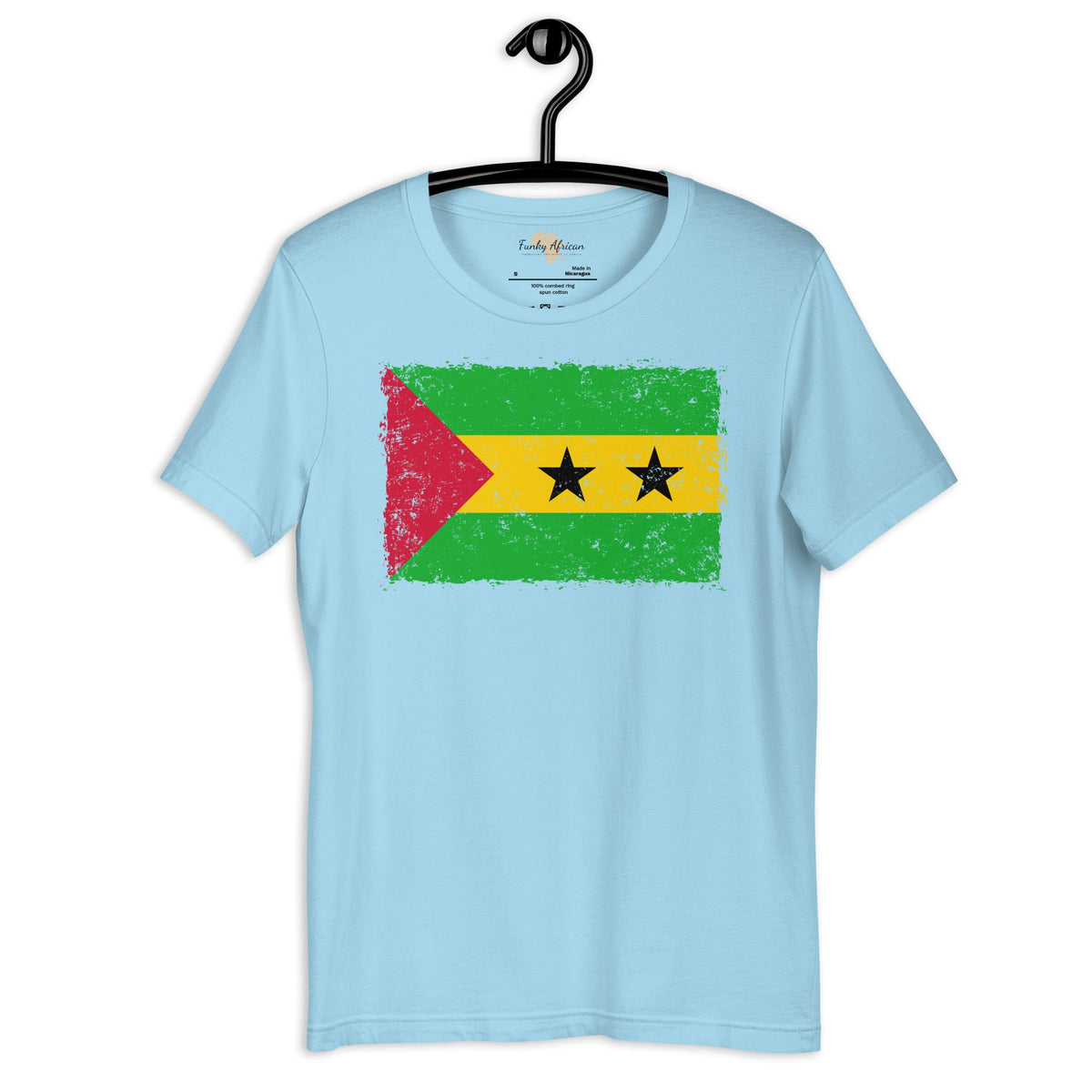 São Tomé and Príncipe grunge unisex tee Funky African