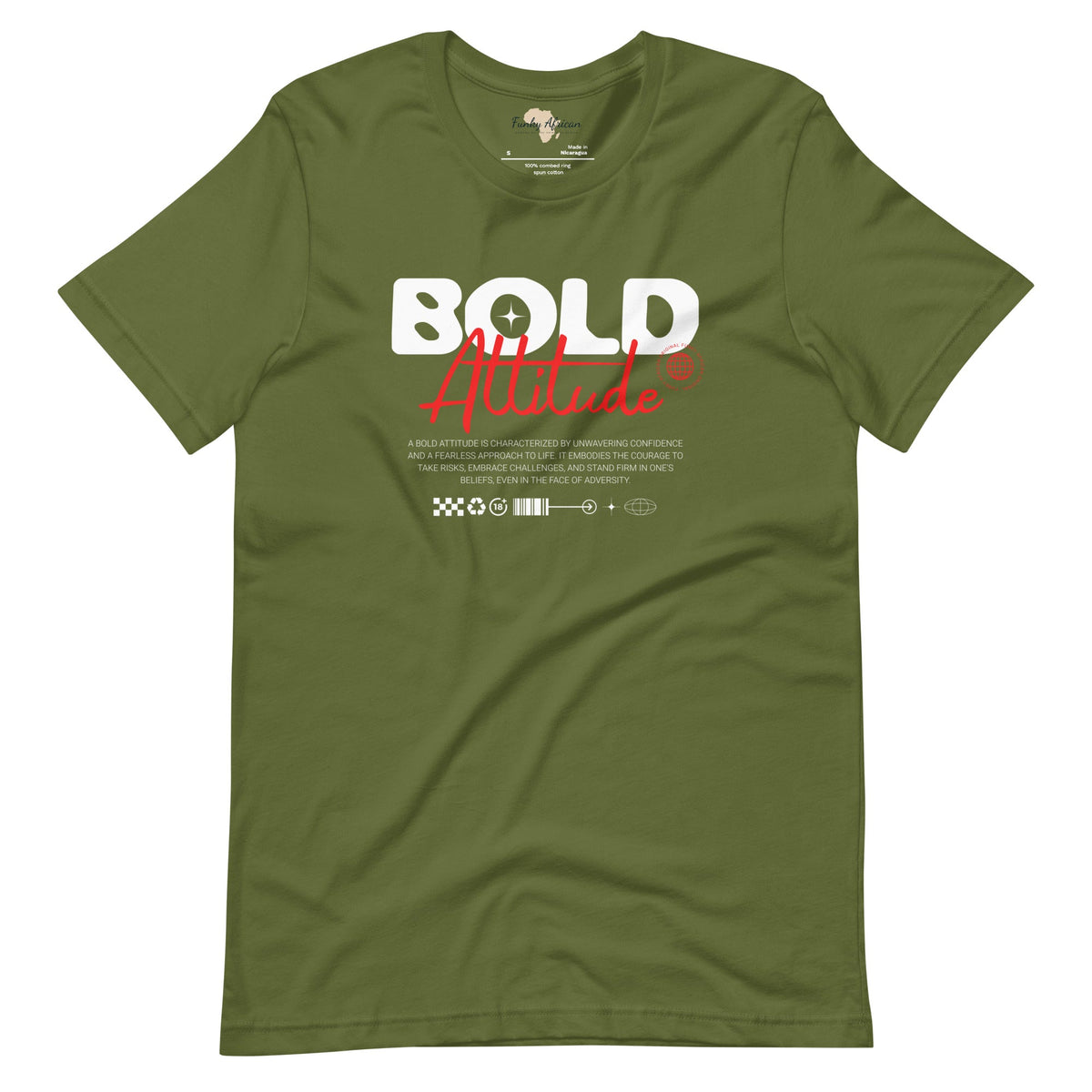 Bold Attitude unisex tee Funky African