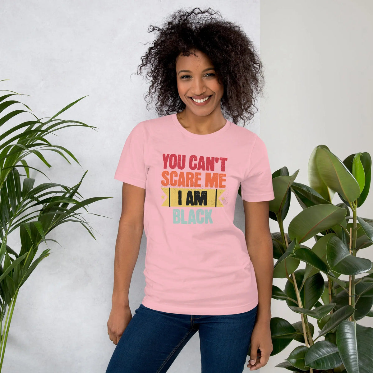 You can't scare me unisex tee Funky African