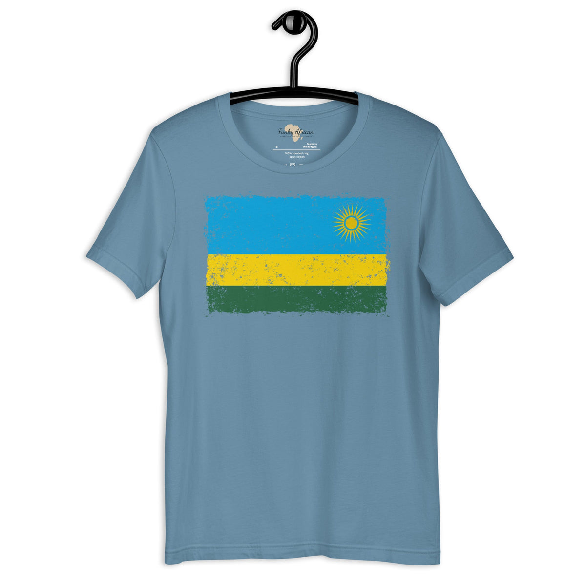Rwanda grunge unisex tee Funky African