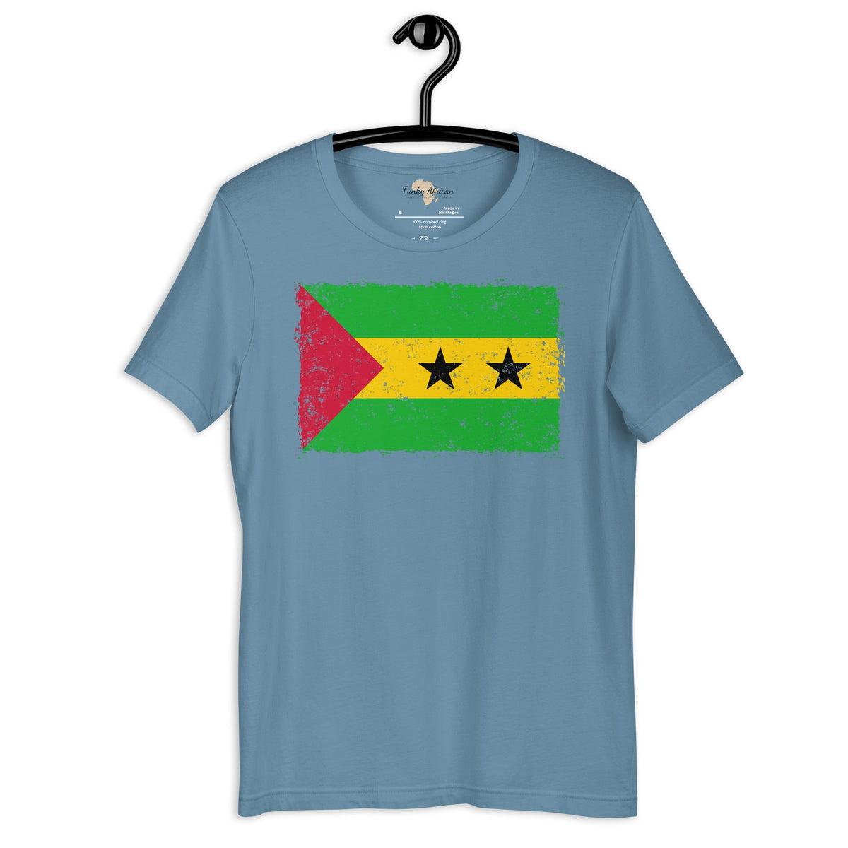 São Tomé and Príncipe grunge unisex tee Funky African