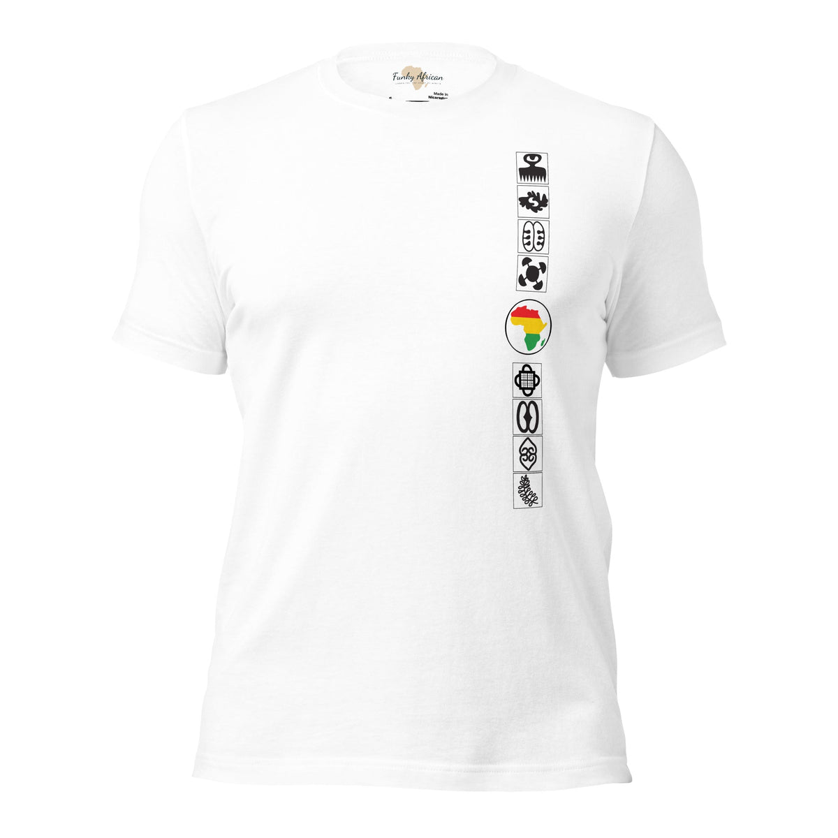 Adinkra Sided Unisex t-shirt Funky African
