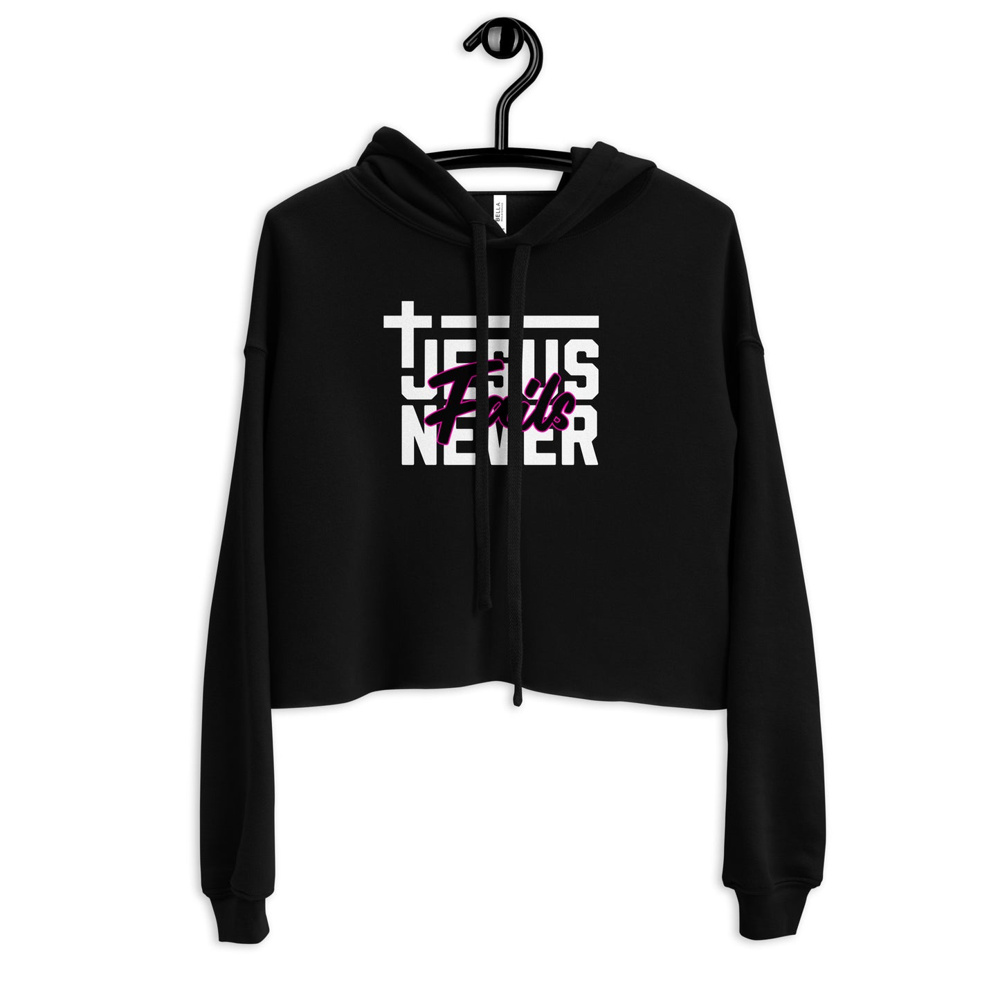 Jesus never fails Crop Hoodie