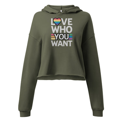 Love who you want Crop Hoodie