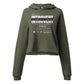 Introvert Crop Hoodie