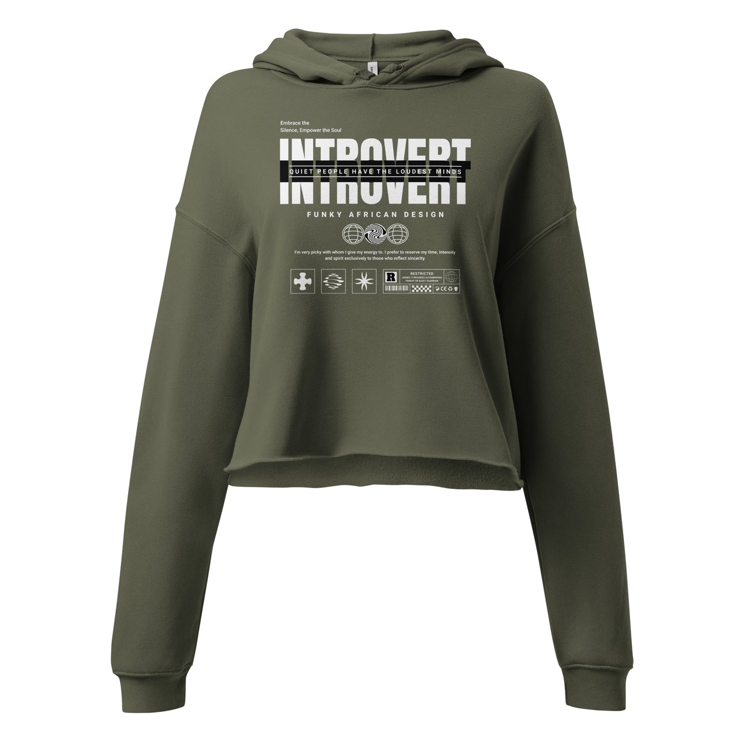 Introvert Crop Hoodie