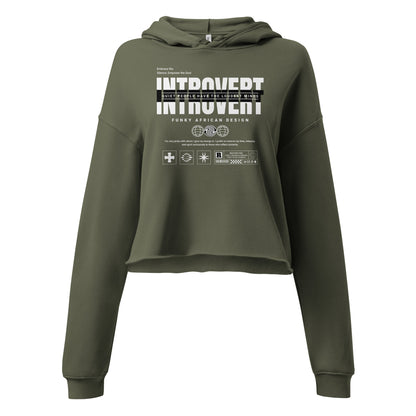Introvert Crop Hoodie