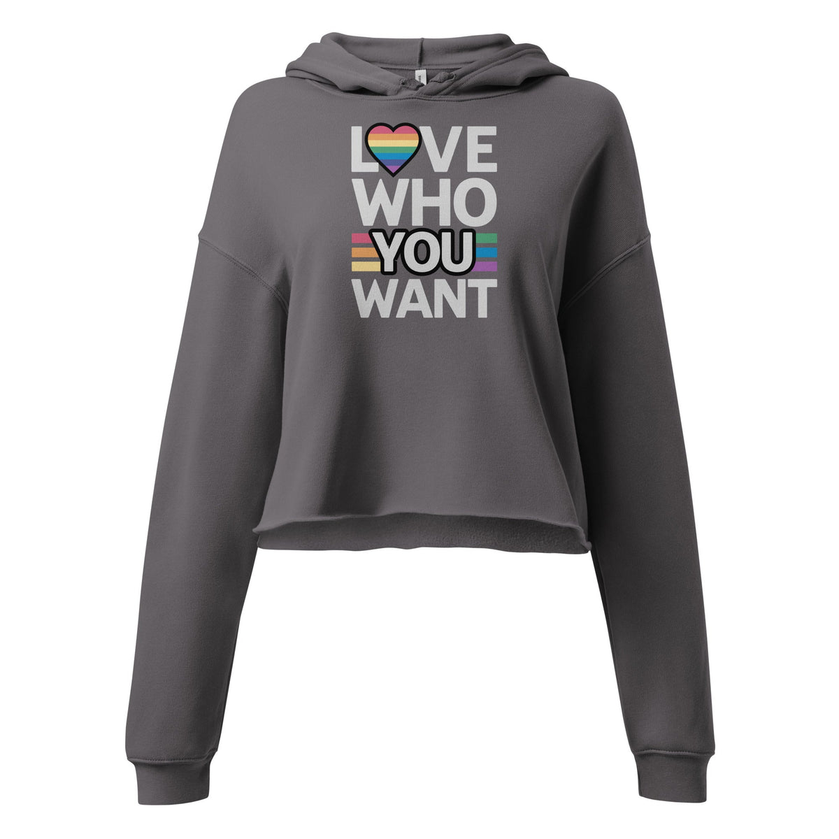 Love who you want Crop Hoodie Funky African